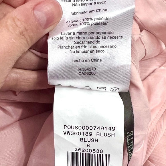 Vera Wang Blush Chiffon Formal V Neck Flange Maxi Bridesmaids Bridal Dress - Picture 8 of 9